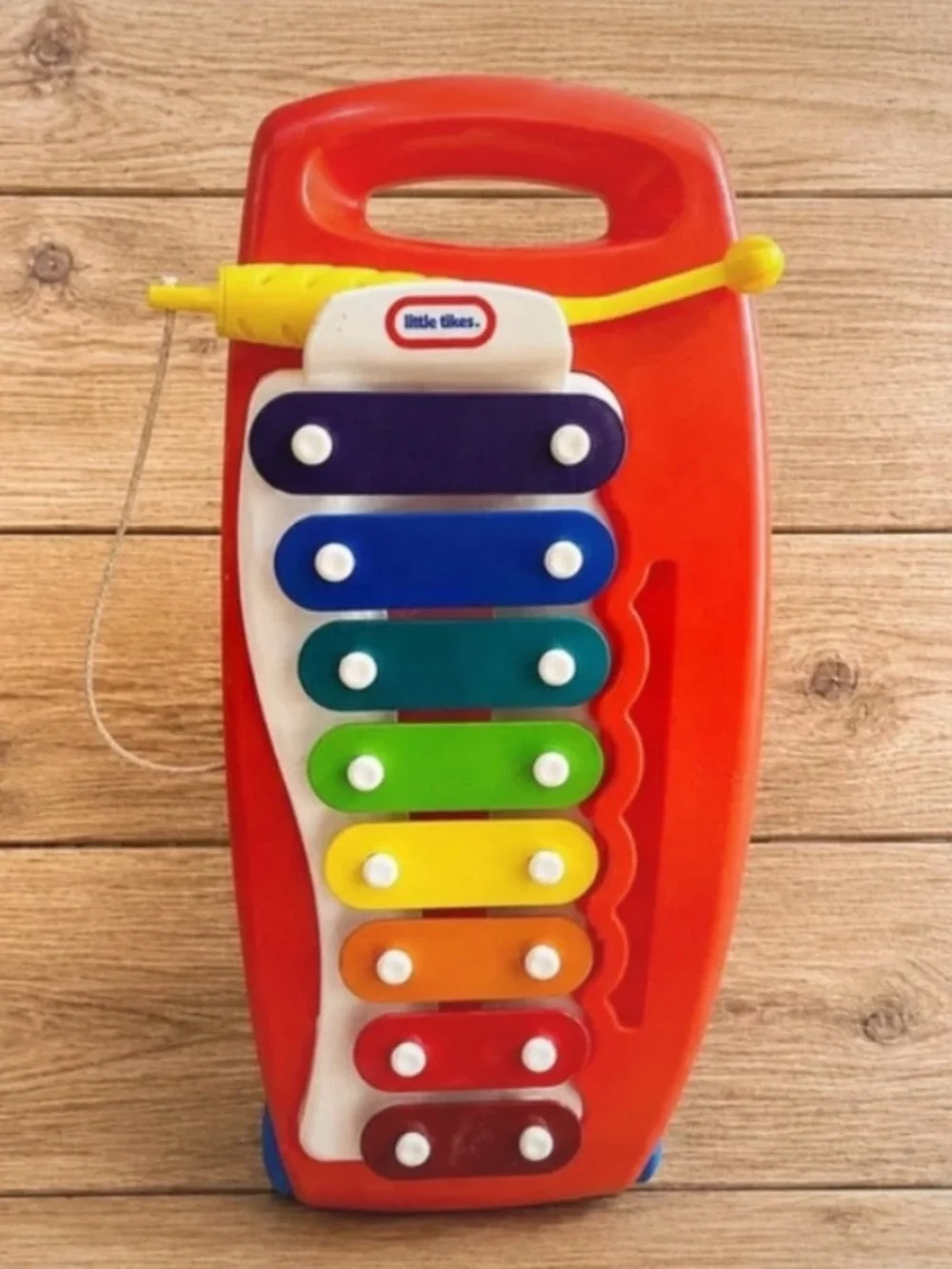 Red Rainbow Xylophone Push-Along Toy